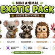 zzzz.png Mini Pet – Raccoon Pet Cute Chibi Raccoon STL