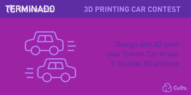 El desafío del diseño y la impresión en 3D alrededor en el coche.
