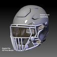 BPR_Composite2a.jpg SHOC Zero G+ Visor VIPER clips Facemask XII for Riddell SPEEDFLEX Helmet 3d print Model