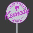 Kennedy.jpg Birthday Girl cake Topper - Kennedy