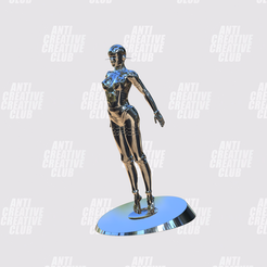 IMG_1546.png The Weeknd Sorayama Statue AfterHours Til Dawn Concert Chrome 3D Model