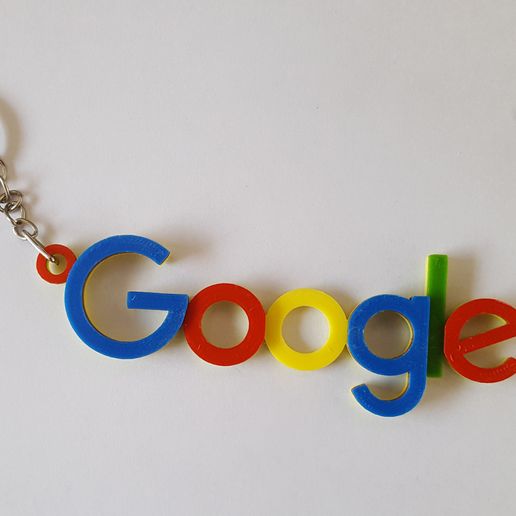 Key ring with Google logo 3D model