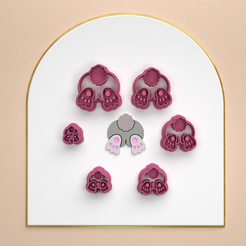 Presentacion-etsy-Frontal.png 3D file Polymer Clay Cutter *6 Sizes 2 cut versions/rabbit tail/eulitec.com/-cc-copyrighted-license・3D print design to download