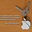 reverse_display_large.jpg Apple Key Fob... The must have 'Apple Logo' shaped Key Fob for Apple / iPhone / iPad Fans
