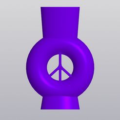 1.jpg 3D file Bubble vase with peace sign・3D printable model to download