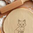 HS749-1.jpg Cute Fox Cookie Cutter, Biscuit Cutter