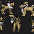 jolteon-cults-2.jpg STL file Pokemon - All Eeveelutions・3D printer model to download