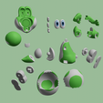 A1.png YOSHI POPCORN BUCKET - Cut in parts - SUPER MARIO GALAXY