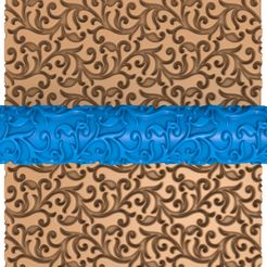 54546665.jpg oriental pattern clay roller stl / pottery roller stl / leaf clay rolling pin /flower pattern cutter printer