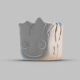 6.JPG Baby Groot Cute Head Planter Cartoon Style 3D print model