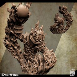 3d-printable-fire-elemental-miniature-2.jpg Support Free Giant Fire Elemental Miniature Everfire