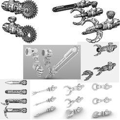 SawsAndClawsPaidCompilation.png 3D file Suturus Pattern-Ultimate Saws and Claws Compilation For Mechs and Knights・3D print object to download