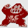dk.png 8 Bit Donkey Kong Colored Slicer Files included for Bambu and Prusa SVG