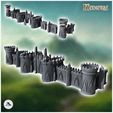 1-PREM.jpg Modular Elf Great Wall with Battlement Towers (22) - Medieval Gothic Feudal Old Archaic Saga 28mm 15mm RPG