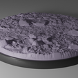 80mm-stoney-single.png 5x 80mm round bases with stoney ground (+topper)