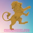 1.png Golden lion 2,3D MODEL STL FILE FOR CNC ROUTER LASER & 3D PRINTER