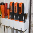 Free STL file Porta Cacciaviti per parete / Screwdriver holder for