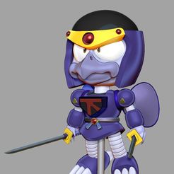ZOOM001.jpg STL-Datei NINJA CROW 01 (SAMURAI PIZZA CATS FanArt)・Modell zum Herunterladen und 3D-Drucken