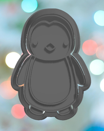 Christmas Penguin Cookie Cutter - 3D model önizlemesi