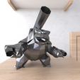 98.png Mega Blastoid Pokemon lowpoly