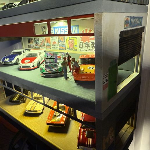 164garage6.jpg 1:64 Diecast Garage modulaire à étagères