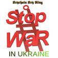 StopWar-02-v3-00.jpg Decor Sign "STOP WAR IN UKRAINE" PUTIN STOP - everyone should make and hang this sign everywhere - symbol signpost movement and direction real 3D Relief For CNC building decor wall or door-mount for decoration sw-02 3d print