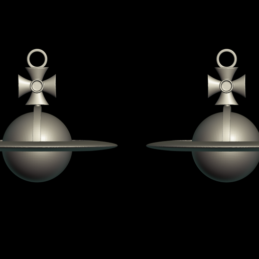 Nana saturn orb necklace earrings