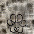 IMG_7799.jpeg One-Line-Art Dog/Cat Paw with a heart / Decoration or gift for dog or cat owners