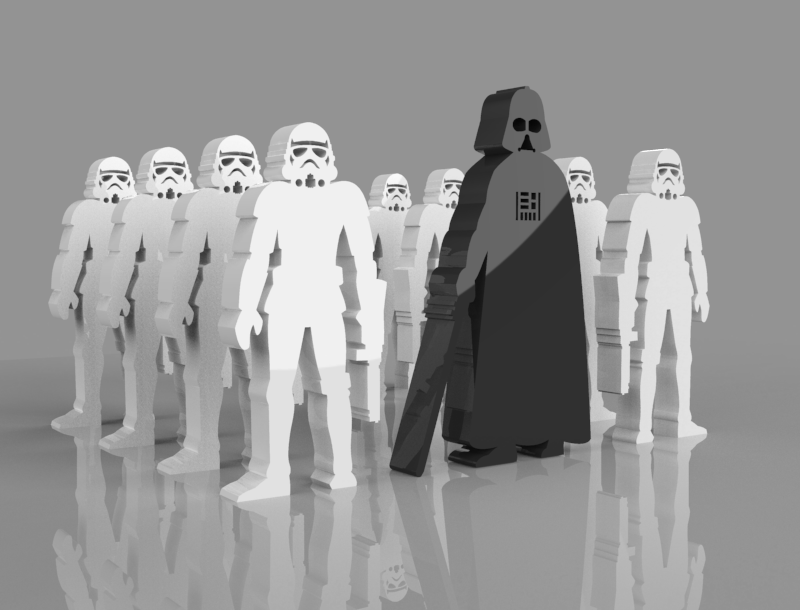 Download STL file 12 Star Wars figures - 2d fun • Model to 3D print ・ Cults