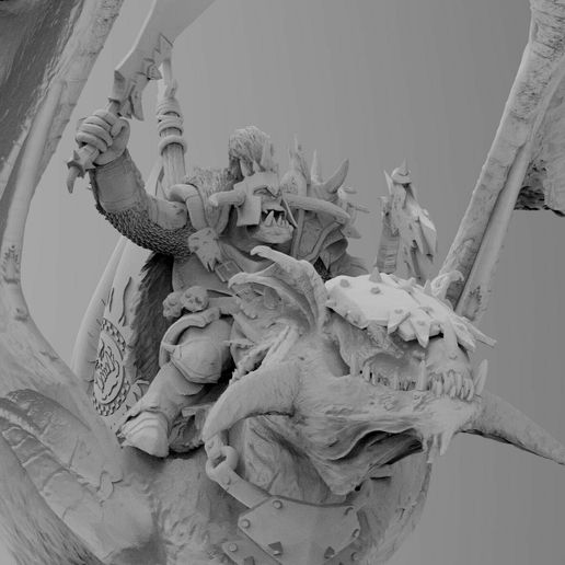 Necromancer Boss Git on Bone-Crusha 3D model