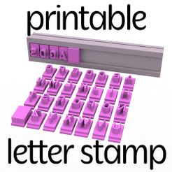 sellos.jpg Archivo STL Estampa letras - sello de abecedario en mayuscula imprenta - 6x5mm・Plan para descargar y imprimir en 3D, Agos3D