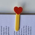 IMG_7483.jpg Love bookmark (stl file for 3D printing). Print in place.