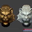 Tiger_Ring_Lowpoly_3dprint_10.jpg Tiger Ring Low Poly - Jewelry - Rings - Costume Cosplay 3D print model