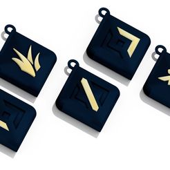 llaveroslol3.jpg 3D file Keyrings or pendants LOL, League of Legends lines・3D print design to download