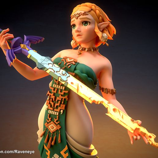 👸 Princesa Zelda・Archivo 3D para Impresión 3D・Cults