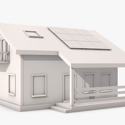 House-low-poly01.jpg Archivo 3D Casa low poly・Objeto imprimible en 3D para descargar