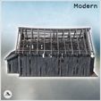 4.jpg Ruined wooden building with exposed framework, side annex, and large doors (17) - Modern WW2 WW1 World War Diaroma Wargaming RPG Mini Hobby