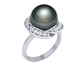 11.png STL file Ring pearl 10 mm・3D printer model to download