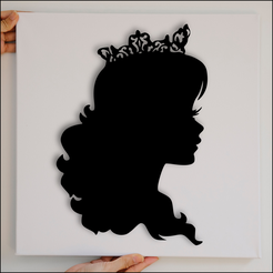 Princesa.png Fichier STL Décoration murale princesse・Design imprimable en 3D à télécharger