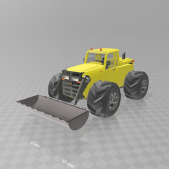 1.png Free STL file Backhoe loader・3D printer design to download