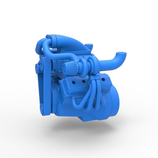 Twin turbo supercharged V8 Engine Version 3 (1:25 Scale)