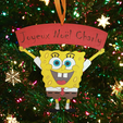 Bob-l-eponge-recto.png Personalized wooden SpongeBob Christmas ornaments - Laser engraving (Lasercut Files / SVG )