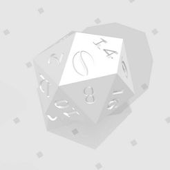 D20 - Coffee Bean.jpg STL file D20 - Coffe Bean Symbol Logo・3D printable design to download