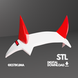 @ESTIKUMA.png 3D file ZERO TWO Headpiece - STL - 3D Files - Darling In The Franxx・Template to download and 3D print