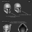 Option-2-and-3.jpg Custom 3d printable helmet inspired by Paz Helmet