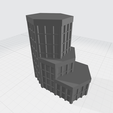 Hex12sample.png 14 Buildings Mechwarrior / Battletech Hex-based City Set