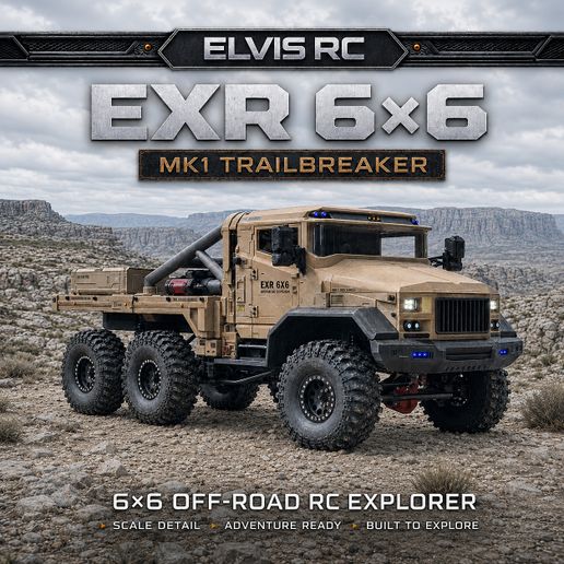 EXR 6×6 Mk1 “TRAILBREAKER” _1/10 RC Body and Chassis