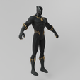 Black-Panther0005.png Black Panther Lowpoly Rigged