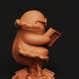 D28.62.jpg Ghost Scholar Statue | Bookworm Ghost Figurine | Spooky Reader Decor