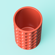 3.png Concaved Faceted Pen Cup